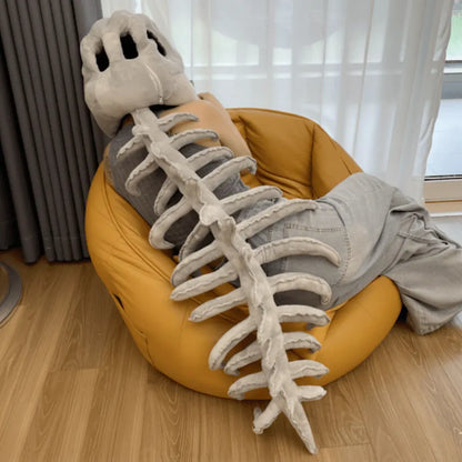 Kids Plush Dinosaur Skeleton Halloween Party Costume Outfit