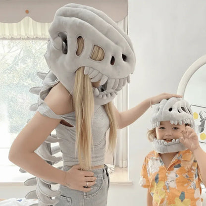 Kids Plush Dinosaur Skeleton Halloween Party Costume Outfit