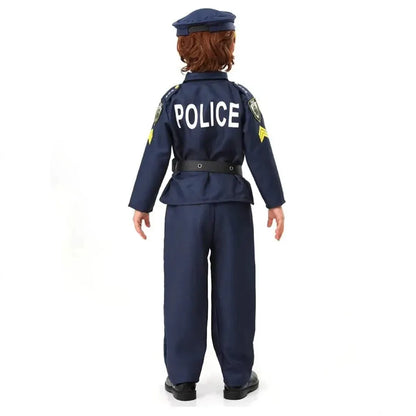 Kids Police Officer Costume Set for Halloween Role Play