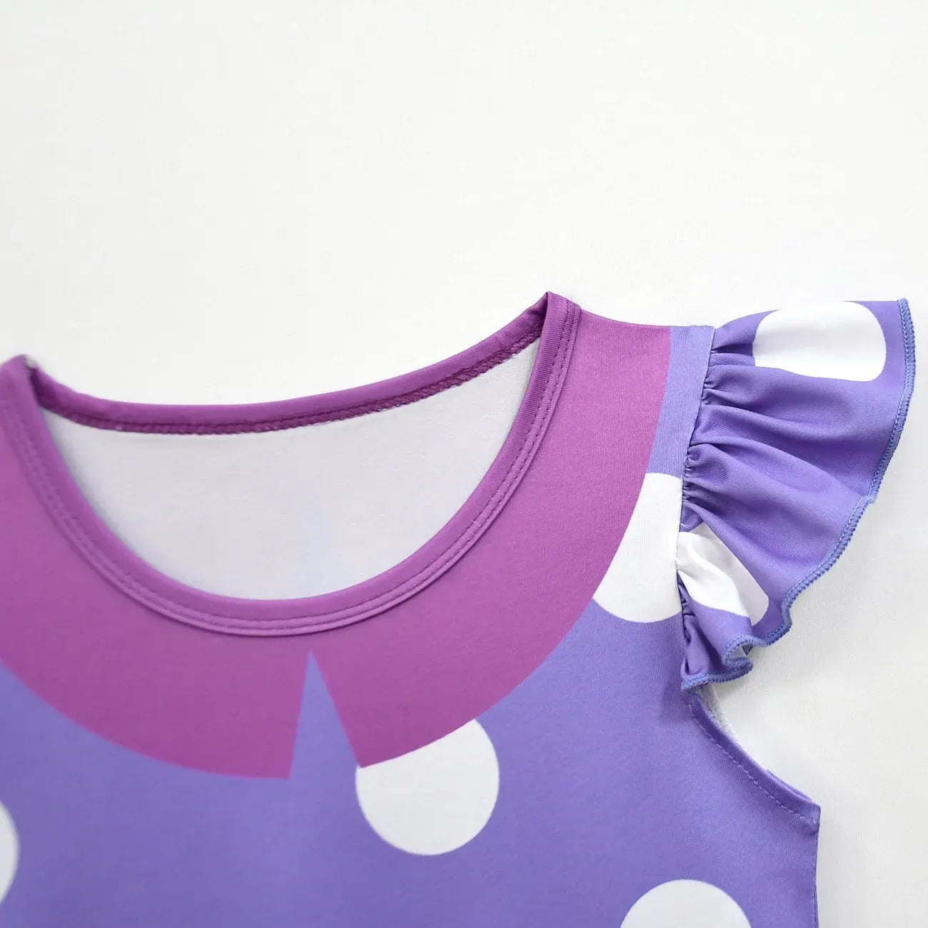 Kids Polka Dot Ruffle Halloween Party Dress Costume Outfit