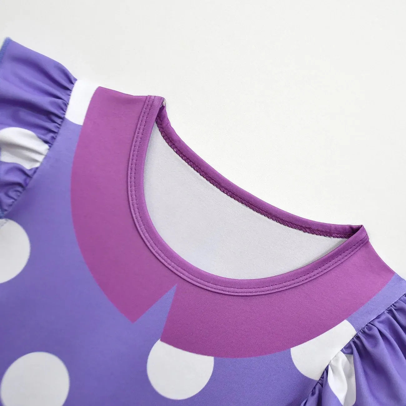 Kids Polka Dot Ruffle Halloween Party Dress Costume Outfit