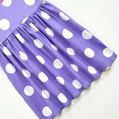 Kids Polka Dot Ruffle Halloween Party Dress Costume Outfit