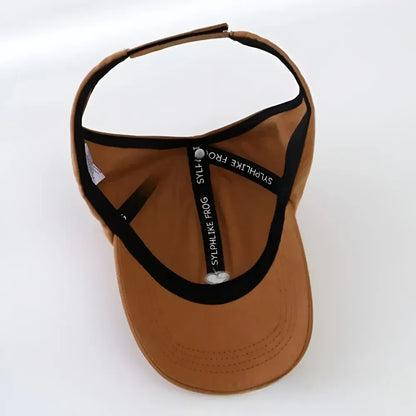 Kids Ponytail Baseball Cap with Sun Protection for Summer