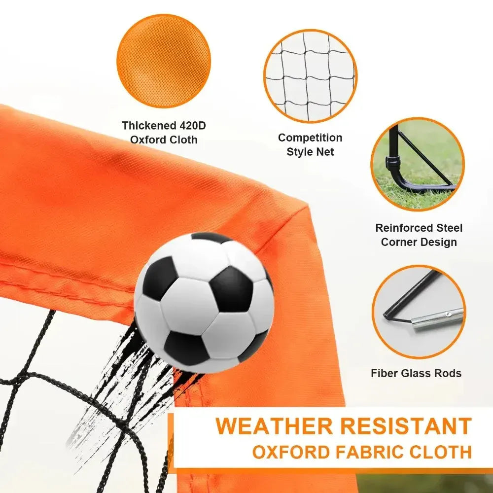 Kids Portable Soccer Goal Set for Outdoor Training and Practice