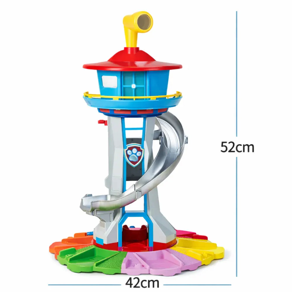 Kids Racing Car Track with Slide Tower Playset