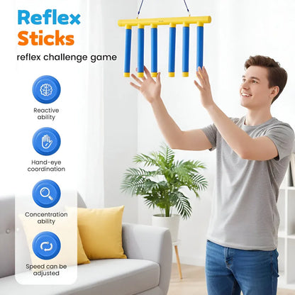 Kids Reflex Reaction Trainer Falling Stick Drop Catch Game