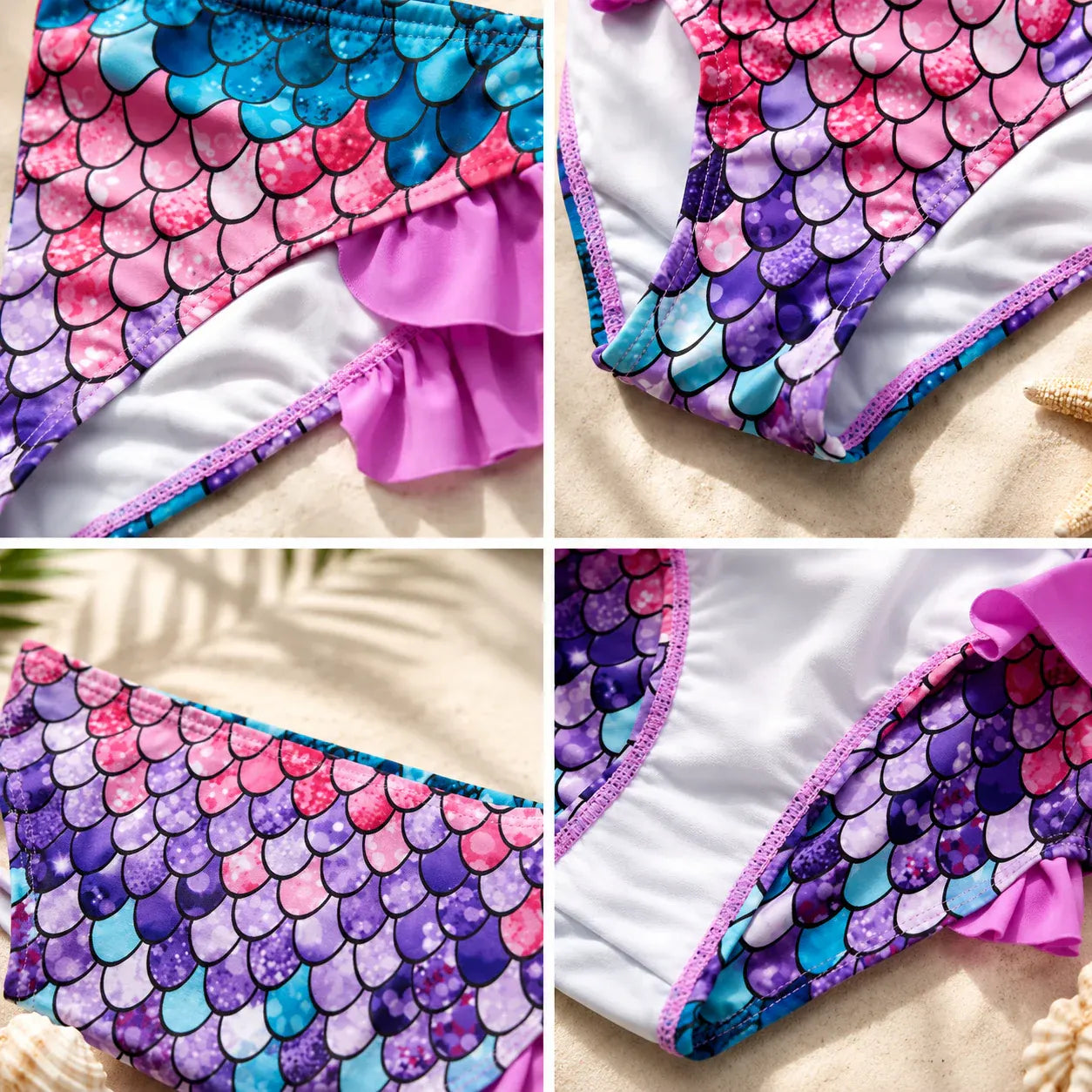 Kids Ruffle Two-Piece Bikini Swimwear for Girls