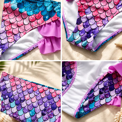 Kids Ruffle Two-Piece Bikini Swimwear for Girls