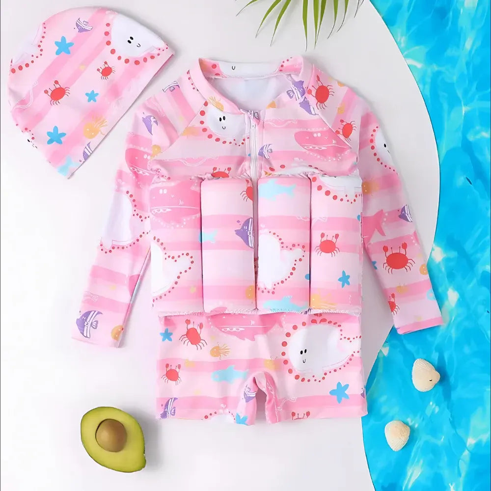 Kids UV-Protective Swim Vest Buoyancy Training Suit