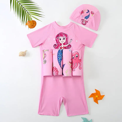 Kids UV-Protective Swim Vest Buoyancy Training Suit