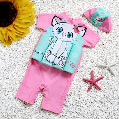 Kids UV-Protective Swim Vest Buoyancy Training Suit