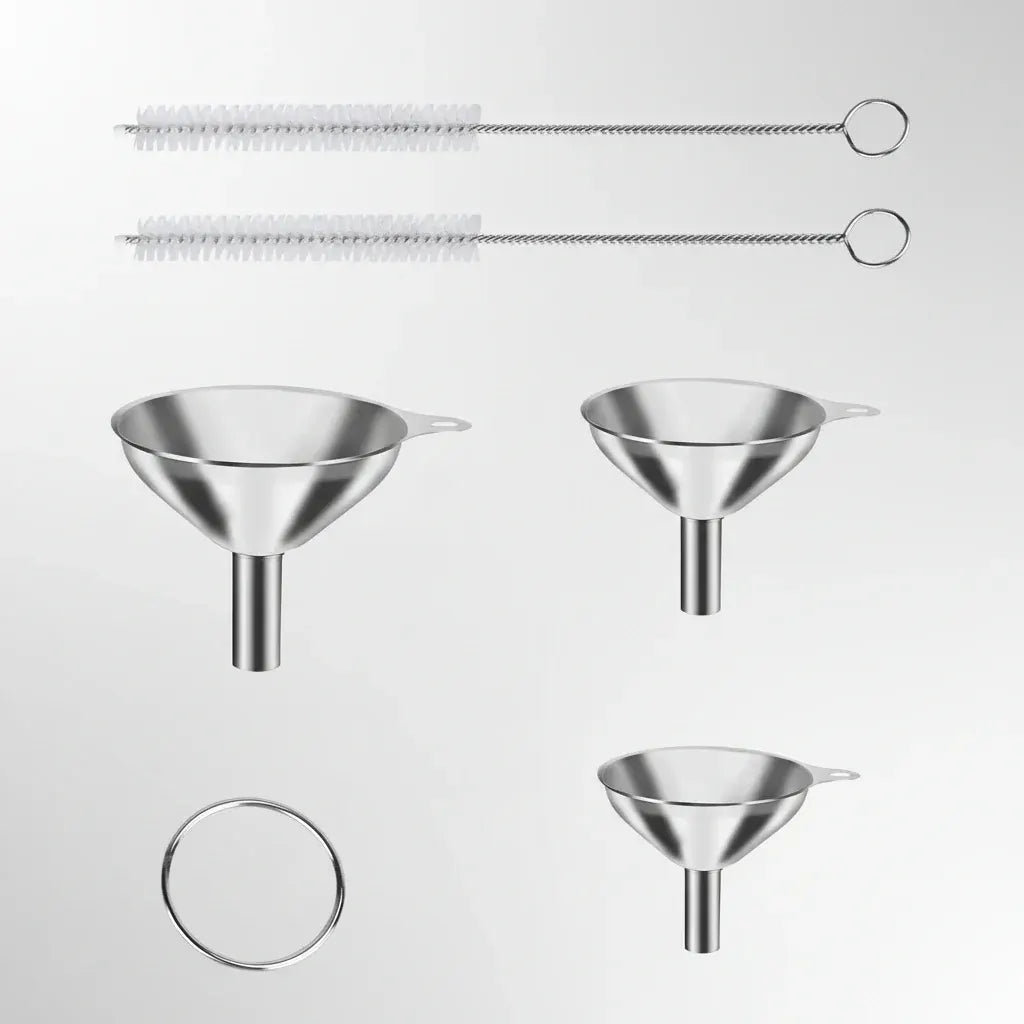 Kitchen Funnel Set of 3 Stainless Steel Sizes for Bottles & Spices