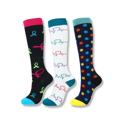 Knee-High Support Compression Socks for Women - Travel & Sport