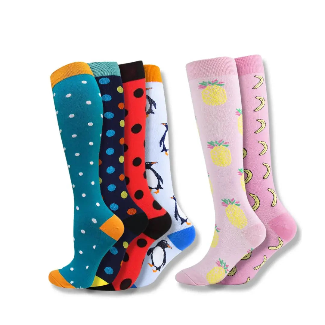 Knee-High Support Compression Socks for Women - Travel & Sport