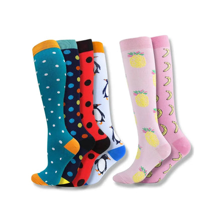 Knee-High Support Compression Socks for Women - Travel & Sport