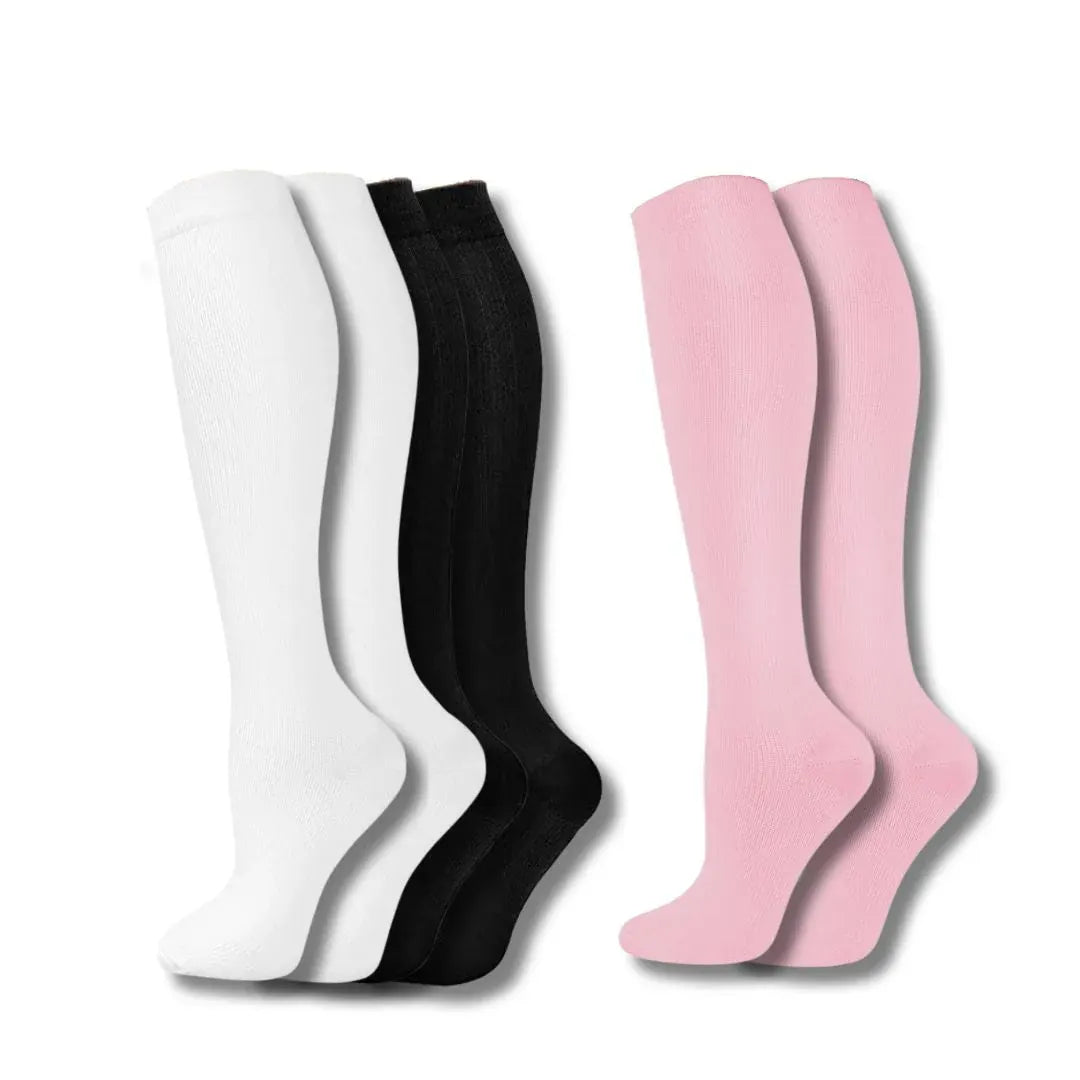 Knee-High Support Compression Socks for Women - Travel & Sport