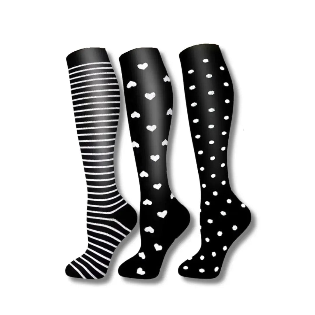 Knee-High Support Compression Socks for Women - Travel & Sport