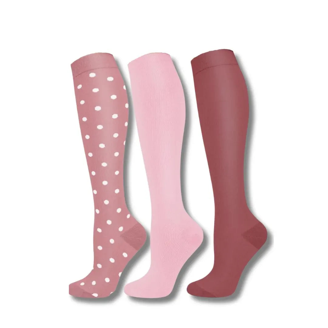 Knee-High Support Compression Socks for Women - Travel & Sport