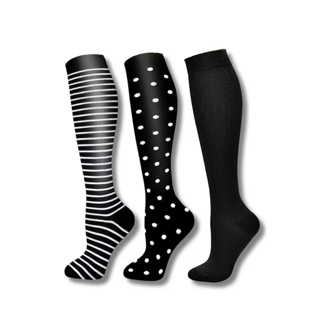 Knee-High Support Compression Socks for Women - Travel & Sport