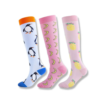 Knee-High Support Compression Socks for Women - Travel & Sport