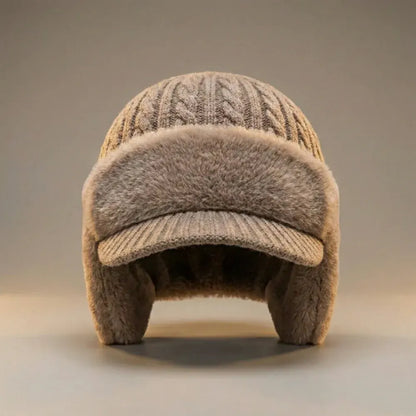 Knit Trapper Cap with Ear Flaps – Warm Winter Outdoor Headwear