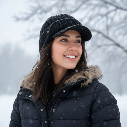 Knit Trapper Cap with Ear Flaps – Warm Winter Outdoor Headwear