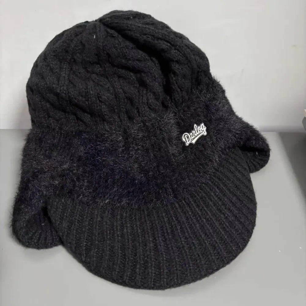 Knit Trapper Hat with Ear Flaps for Winter