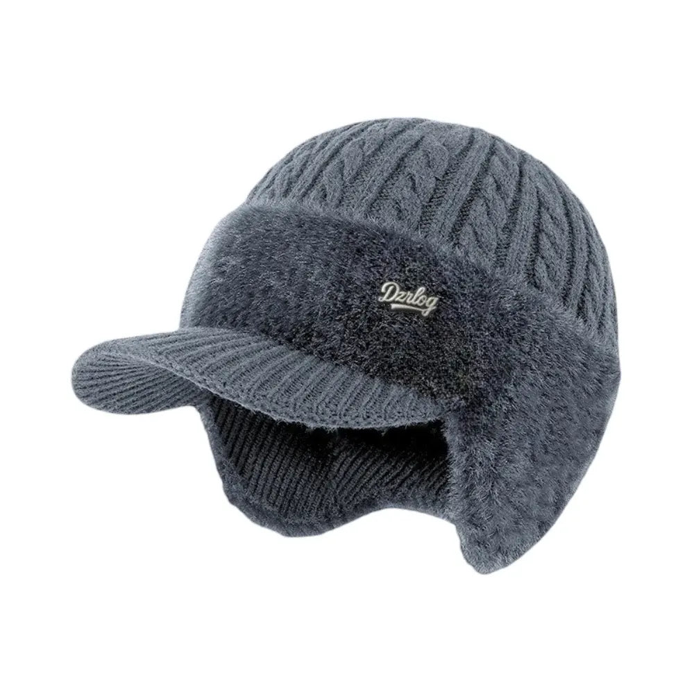 Knit Trapper Hat with Ear Flaps for Winter