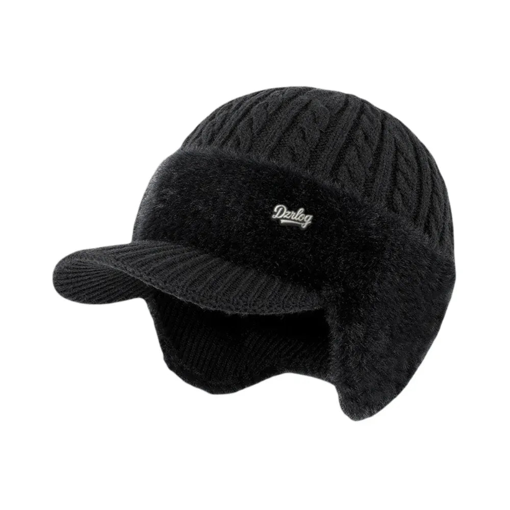 Knit Trapper Hat with Ear Flaps for Winter