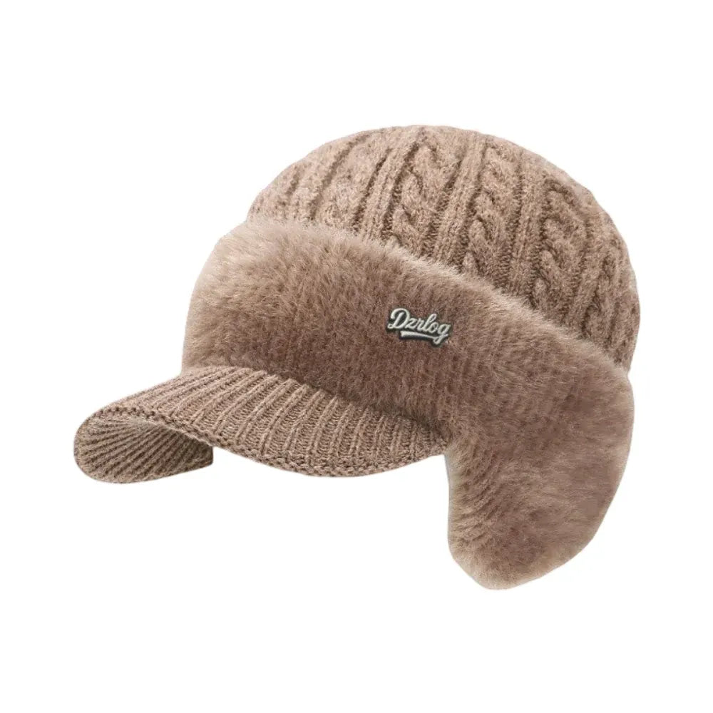 Knit Trapper Hat with Ear Flaps for Winter