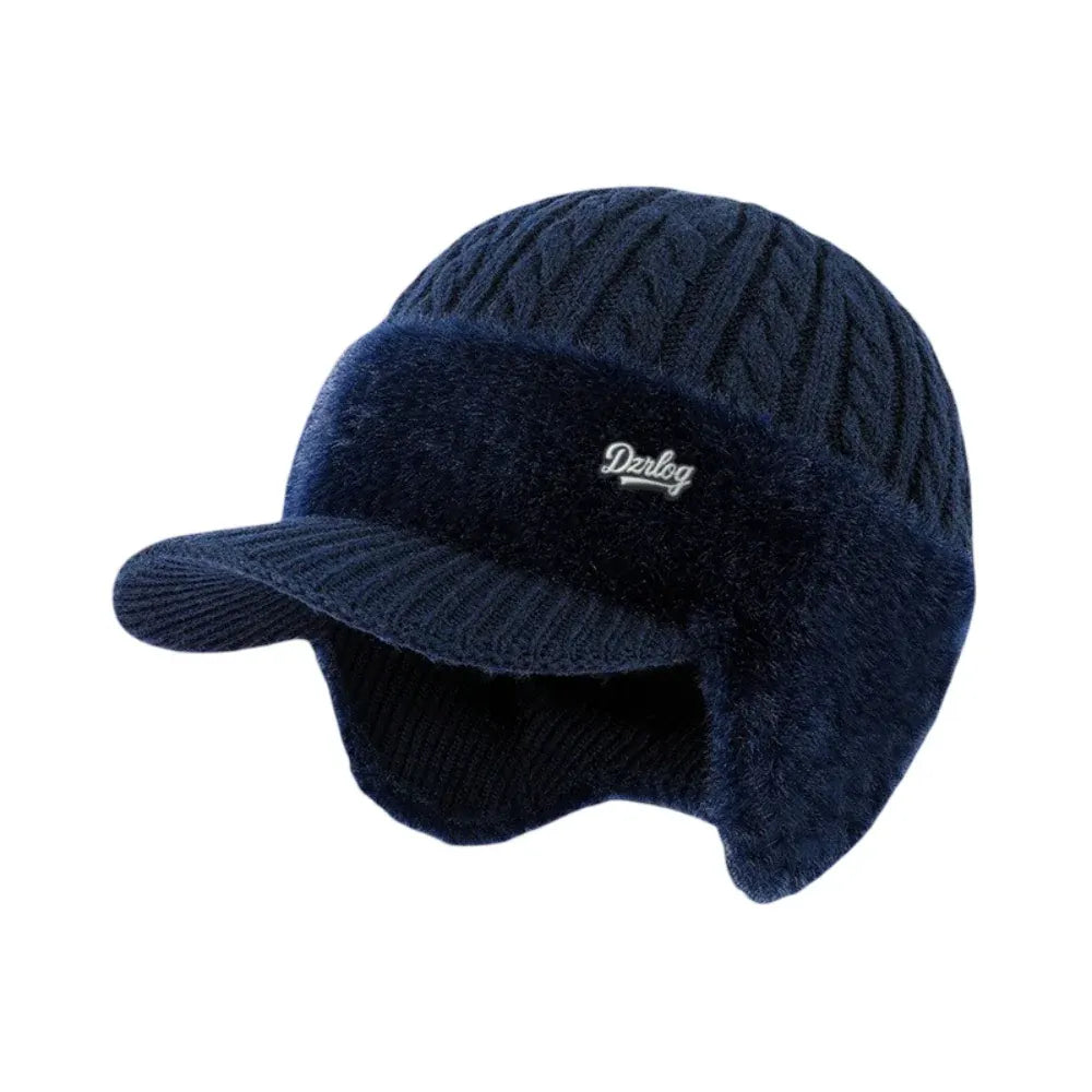 Knit Trapper Hat with Ear Flaps for Winter