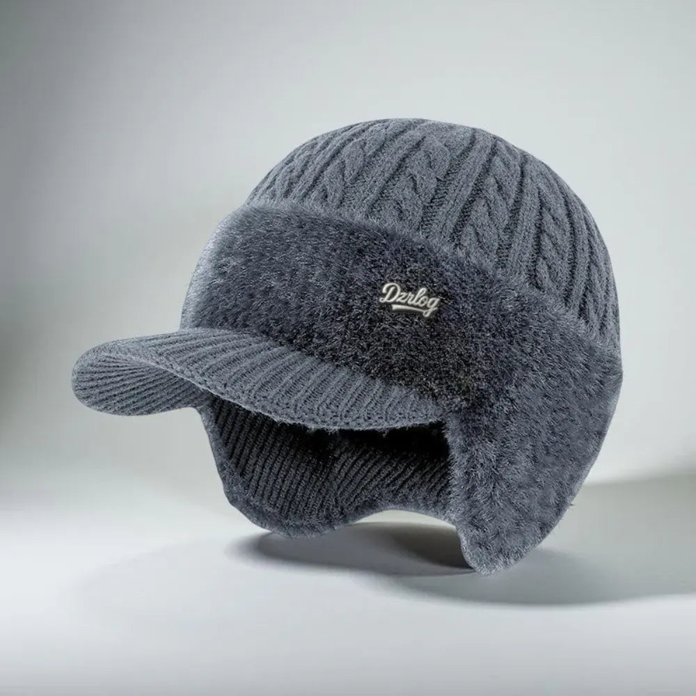 Knit Trapper Hat with Ear Flaps for Winter