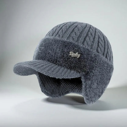 Knit Trapper Hat with Ear Flaps for Winter
