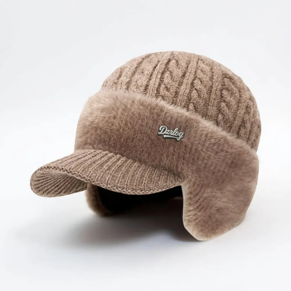 Knit Trapper Hat with Ear Flaps for Winter