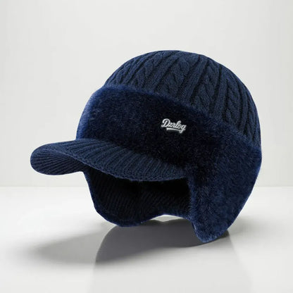 Knit Trapper Hat with Ear Flaps for Winter