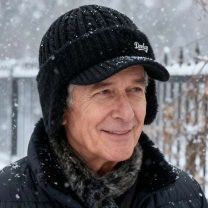 Knit Trapper Hat with Ear Flaps for Winter