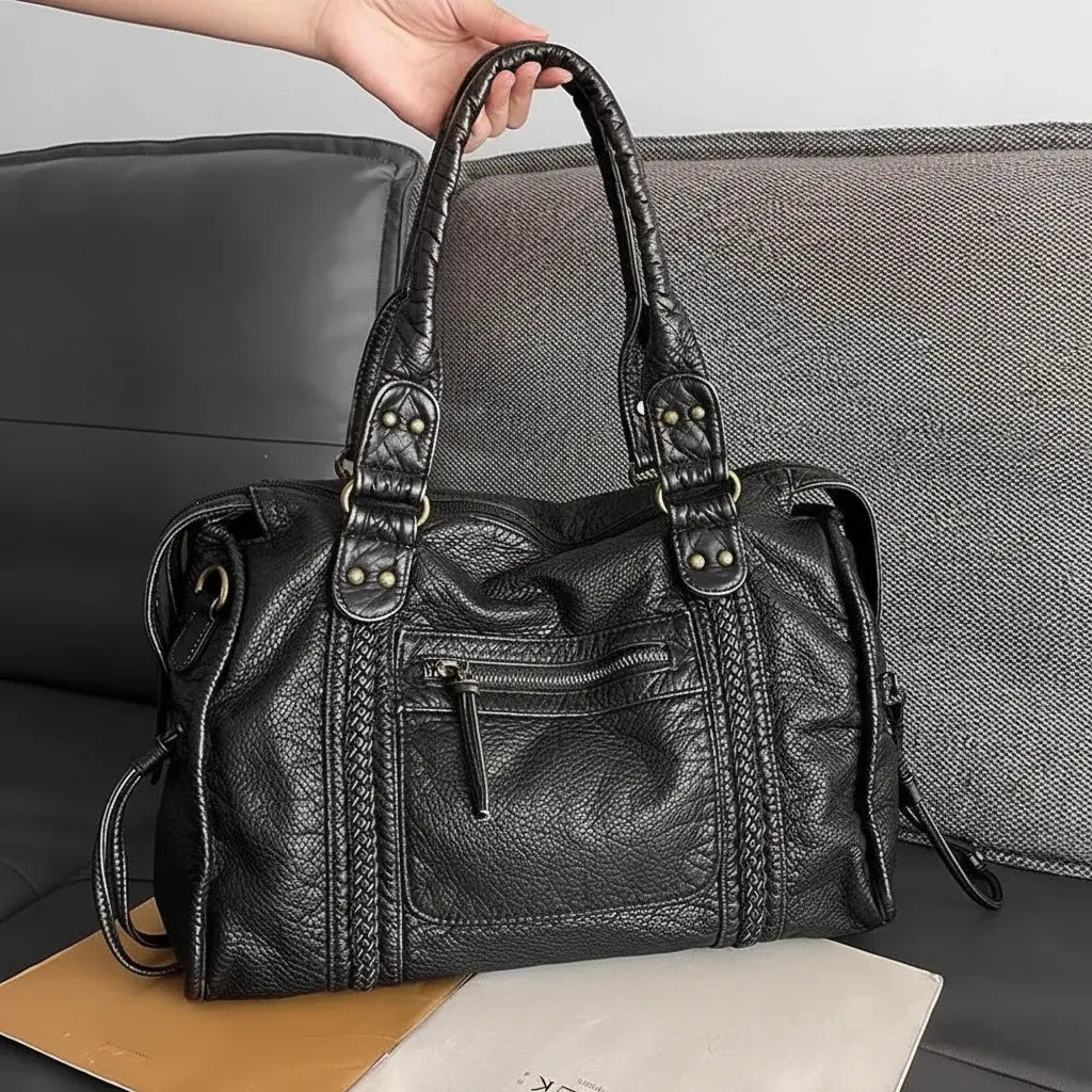 Large Adjustable Strap Retro-Style Handbag for Women