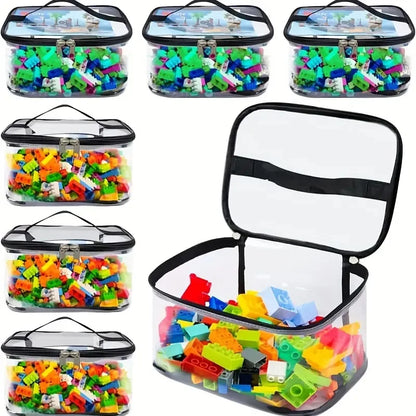 Large Capacity Clear Mesh Storage Bag for Toys, Puzzles & Building Blocks