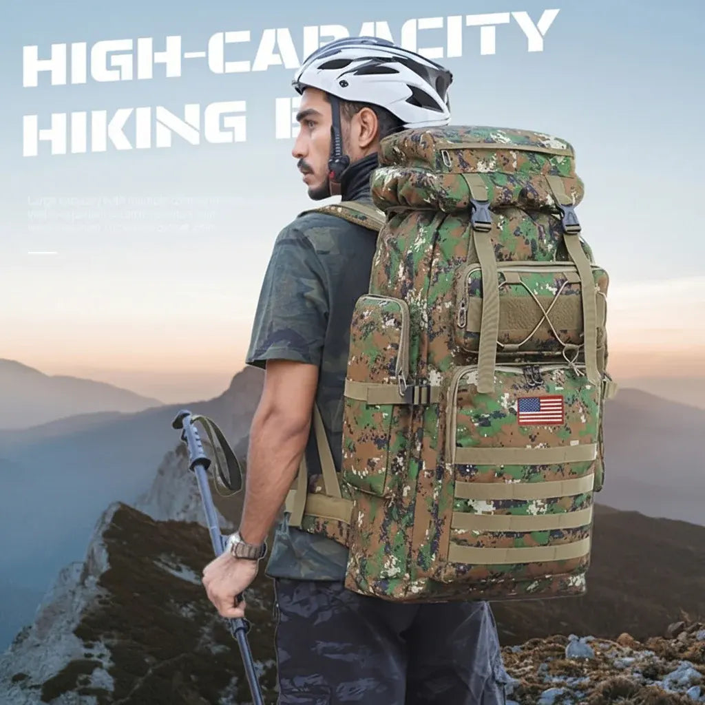 Large Capacity Tactical Hiking Daypack for Outdoor Travel