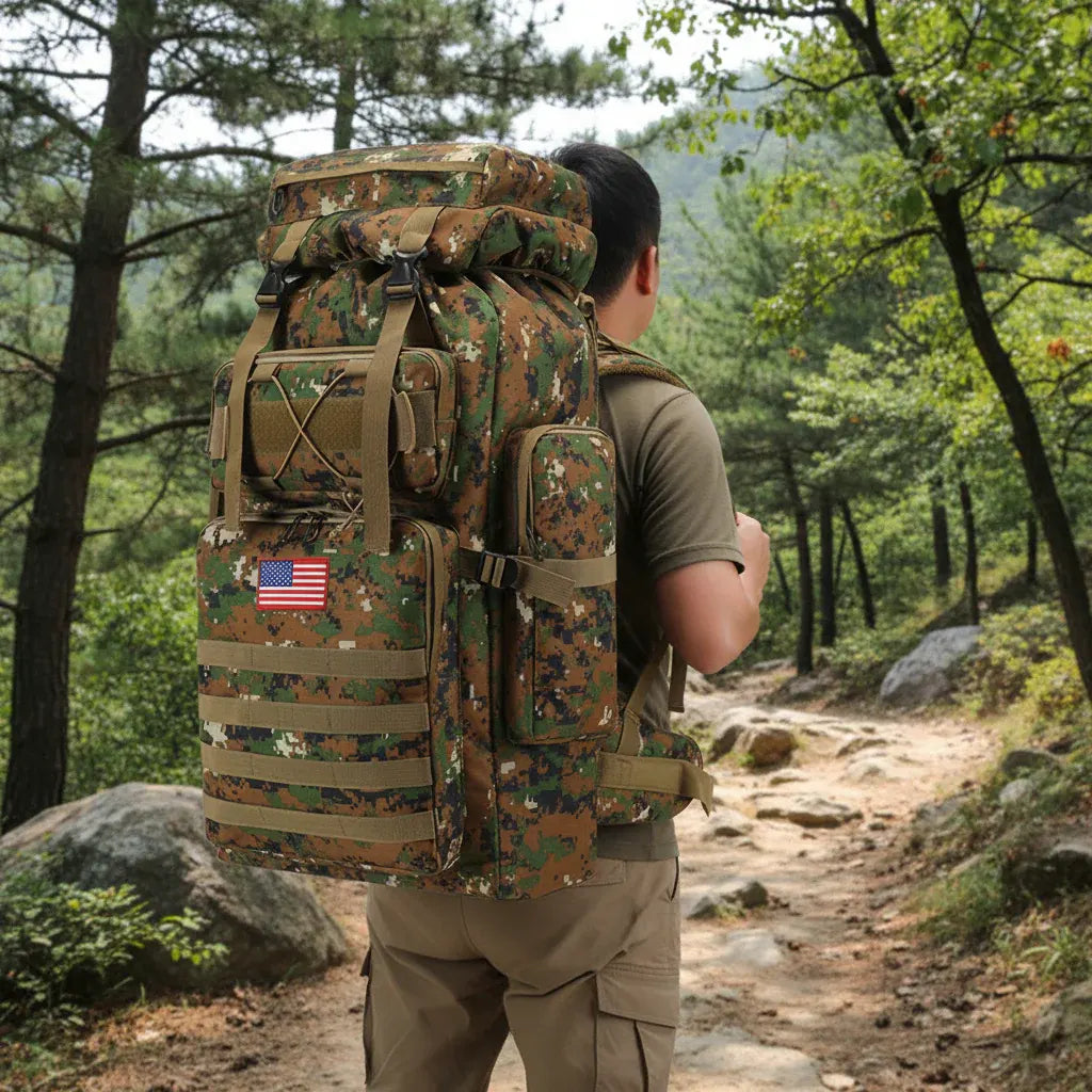 Large Capacity Tactical Hiking Daypack for Outdoor Travel