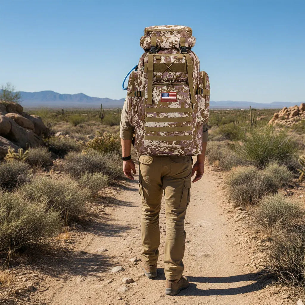 Large Capacity Tactical Hiking Daypack for Outdoor Travel