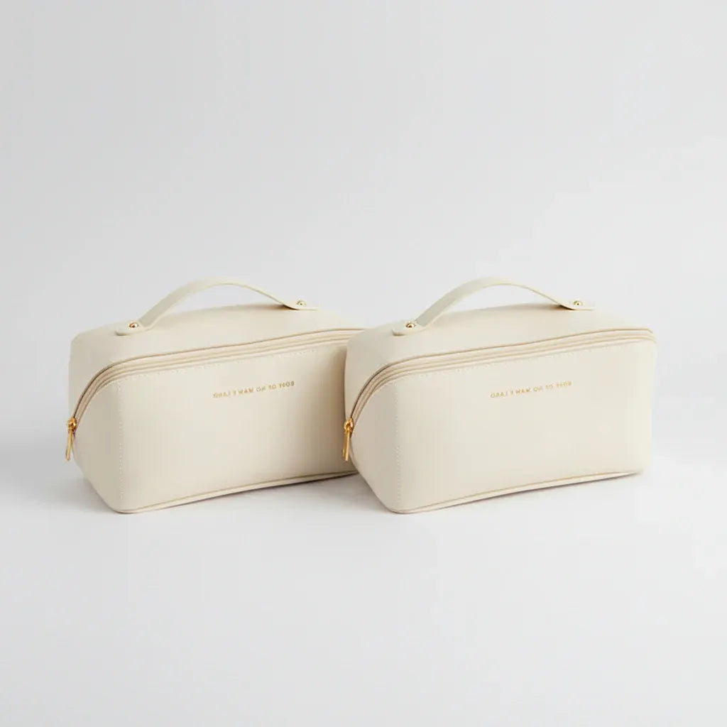 Large Capacity Travel Makeup Pouch Cosmetic Toiletry Storage Case