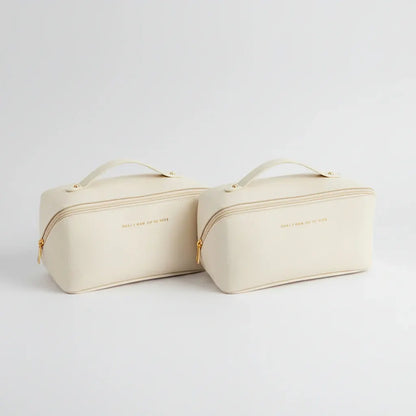 Large Capacity Travel Makeup Pouch Cosmetic Toiletry Storage Case