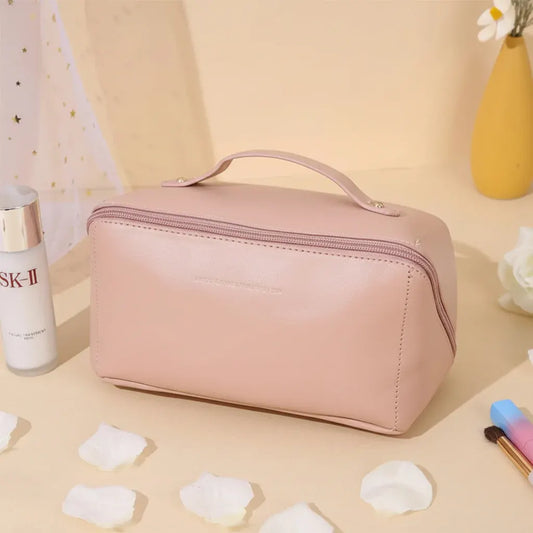 Large Capacity Travel Makeup Pouch Cosmetic Toiletry Storage Case
