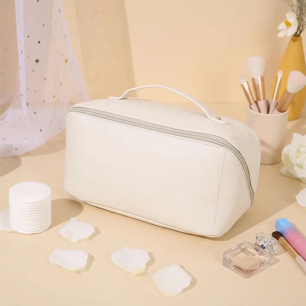 Large Capacity Travel Makeup Pouch Cosmetic Toiletry Storage Case