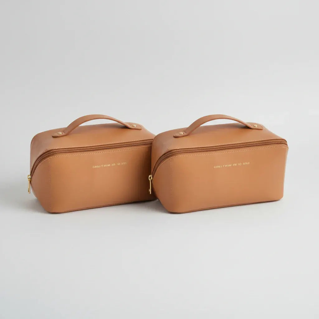 Large Capacity Travel Makeup Pouch Cosmetic Toiletry Storage Case