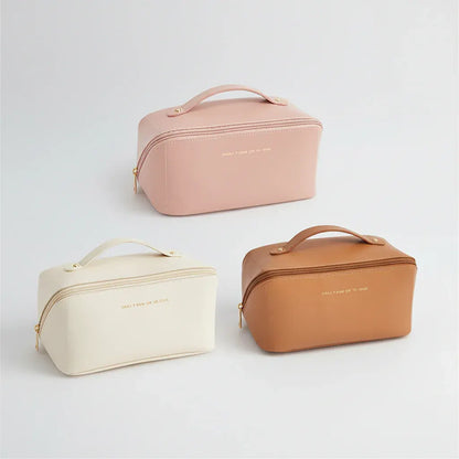 Large Capacity Travel Makeup Pouch Cosmetic Toiletry Storage Case