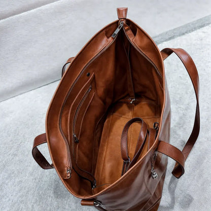 Large Zip-Top Tote Handbag for Women