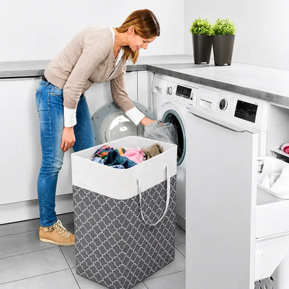 Lauva 75L Waterproof Foldable Laundry Hamper with Carry Handles