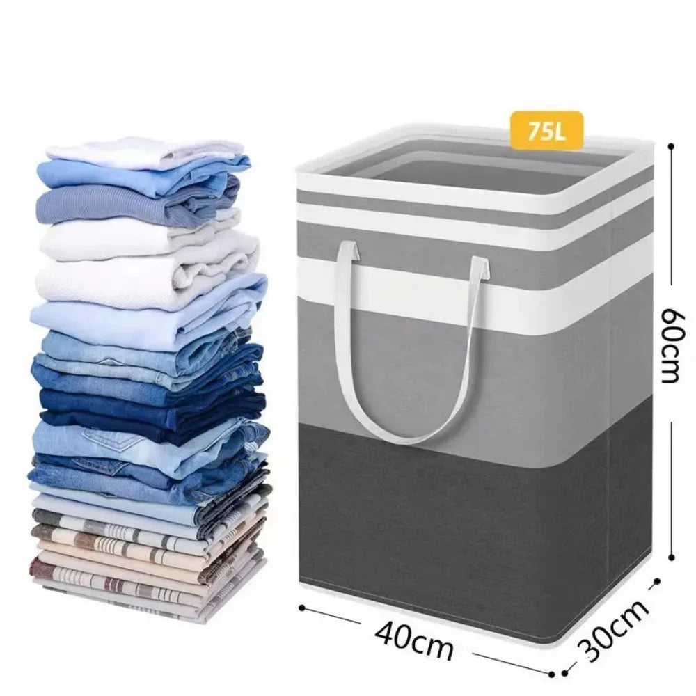 Lauva 75L Waterproof Foldable Laundry Hamper with Carry Handles